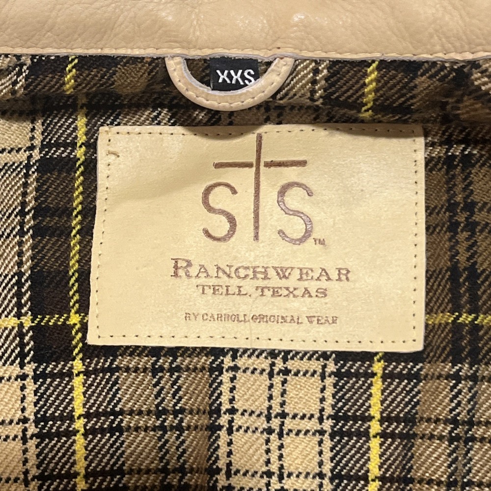 Sts Ranchwear Womens Denim Jacket W/Leather Collar Dolly II - Picture 6 of 11